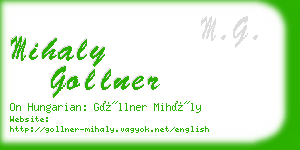 mihaly gollner business card